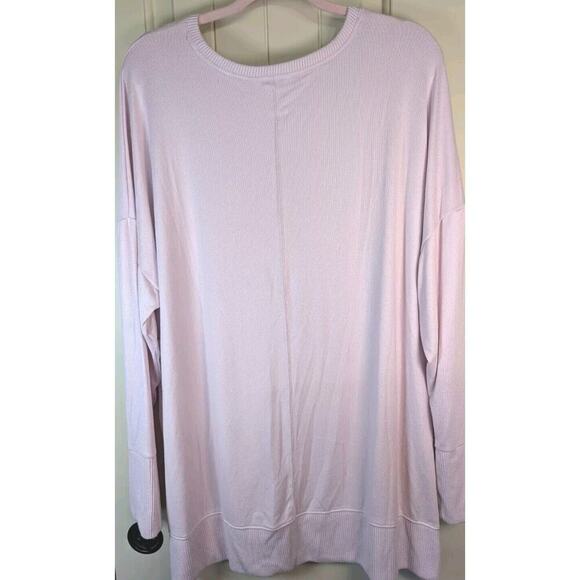 Womens Time & True XXL (2X) Pink Sweater Sweat Shirt Long Sleeves Crew Neck NWT - Picture 3 of 12
